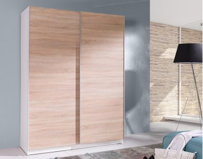 Prosta szafa z długim drążkiem basilio 150cm, do garderoby, do przedpokoju. Szafa dąb sonoma 150cm