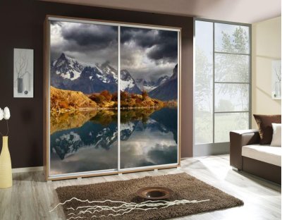 Szafy przesuwne do sypialni, młodzieżowe, oryginalne. Szafa z nadrukiem, grafiką - GÓRY 1 - krajobraz górski